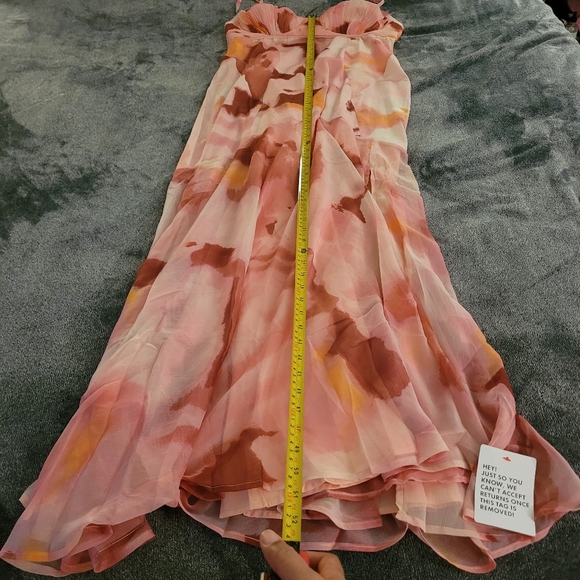 ASOS Abstract Pink Maxi Dress Size 12 - Picture 5 of 6
